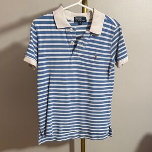 Polo by Ralph Lauren Blue and White Striped Kids Polo Shirt